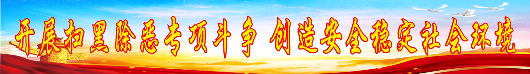 开展扫恶除恶专项斗争 创 ..